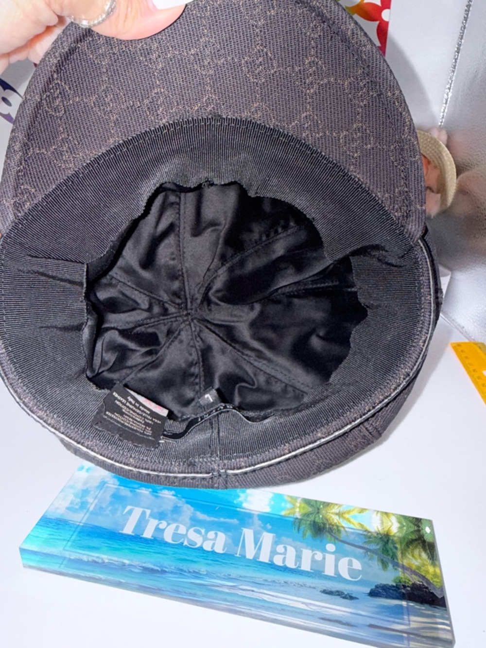 Gucci Black Logo Cotton-Blend Cap - Picture 4 of 5